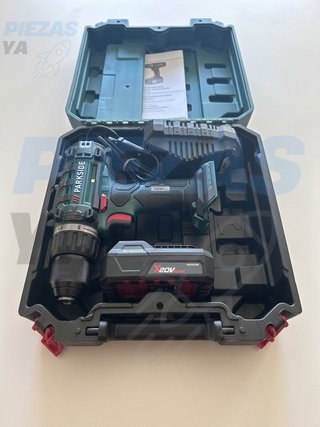 Taladro Parkside 20V con maletín