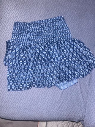 Falda pantalón elástica azul mercadillo majadahond