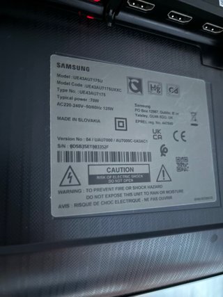 TV Samsung AU7175 43 UHD Smart TV