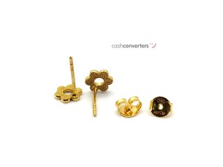 pendientes oro 18k con piedra con circonita