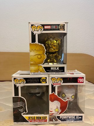 Lote 3 Funko Pop! Marvel, Star Wars, IT