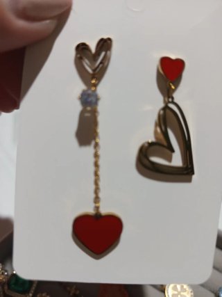 Pendientes de Acero con Corazones