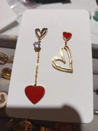 Pendientes de Acero con Corazones