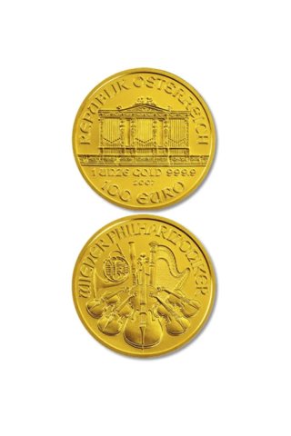 Moneda de Oro Filarmónica de Viena 1 oz 2007.
