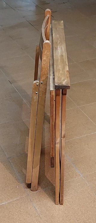 Conjunto Mesa y Silla Plegables de Teca