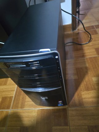 Torre PC Antiga HP Cinza
