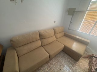 Sofá Chaise Longue Color marron clarito