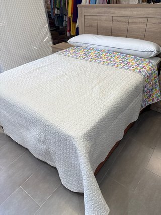 Colcha Burrito Blanco Estampada