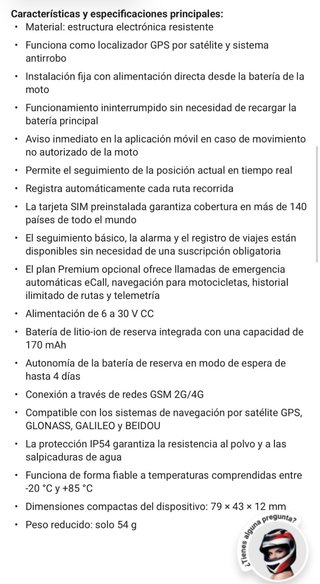 Localizador GPS para Moto Interphone Angel Link