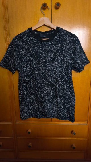 Camiseta Lefties Azul Marino Estampada Talla S
