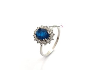 anillo plata 925mm con piedra con circonita