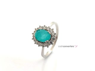 anillo plata 925mm con piedra con circonita