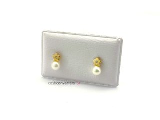 pendientes oro 18k con piedra con circonita