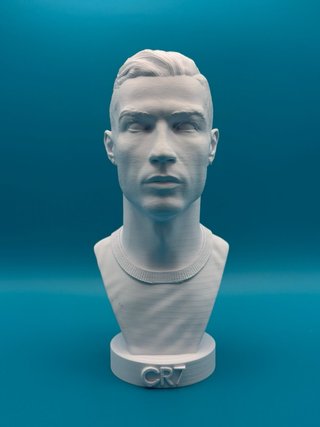 Busto CR7 Cristiano Ronaldo 3D plastica 20cm