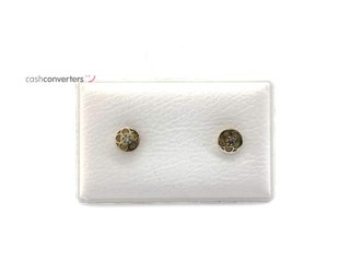 pendientes oro 18k con piedra con circonita