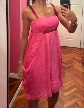 Vestido corto rosa