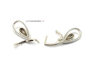 pendientes plata 925mm con piedra con circonita