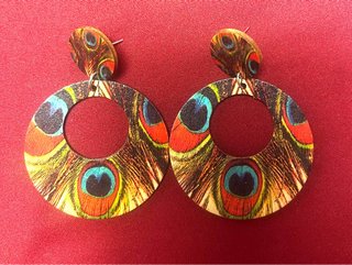 Pendientes Madera Flamenca Estampados