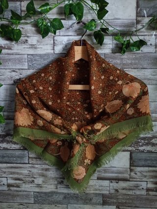 FOULARD AUTUNNALE VINTAGE/FOLK/COTTAGE CORE