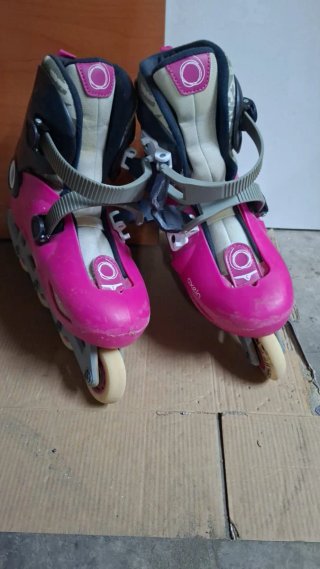 Patines en Línea Ajustables Rosa Talla 34-36