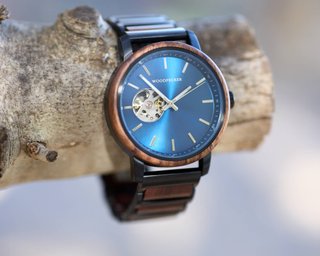 Reloj hombre automático Tourbillon madera NUEVO