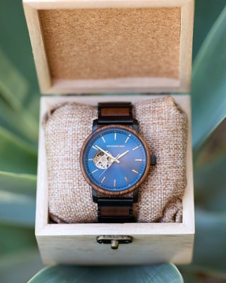 Reloj hombre automático Tourbillon madera NUEVO