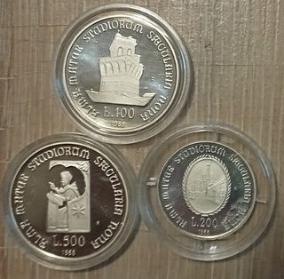 #2313 – Tre Monete Argento Repubblica Italia