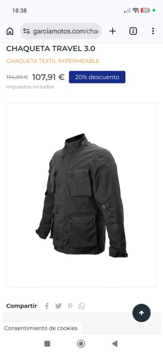 Chaqueta de Moto Lem Travel 3.0 Negra