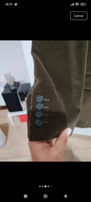 Americana de pana talla nueva sin uso