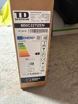 Televisor TD Systems M50C22TIZEN 50 UHD