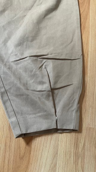 Pantalón Ancho Zara Beige Talla L