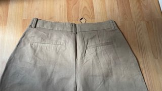 Pantalón Ancho Zara Beige Talla L