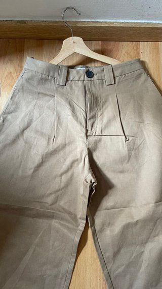 Pantalón Ancho Zara Beige Talla L