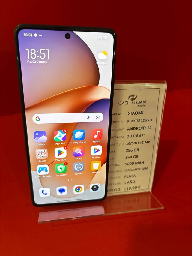 Xiaomi Redmi Note 12 Pro 5G 256GB Negro