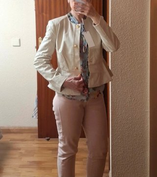 Chaqueta Zara Efecto Piel