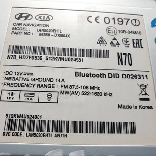 SISTEMA AUDIO / RADIO CD HYUNDAI HYUNDAI TUCSON 2015-0