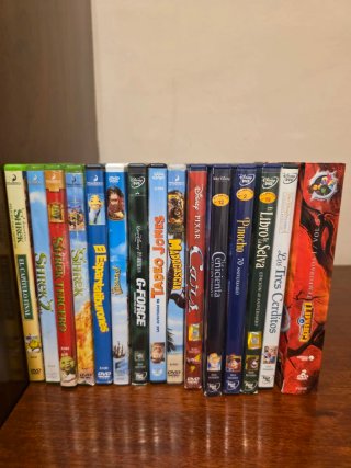 Lote DVDs Infantiles Shrek, G-Force, Pinocho y más