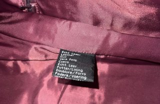 Chaqueta Burdeos de Cuero con Textura