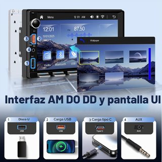 nueva Radio Coche 2 DIN Carplay Android Auto