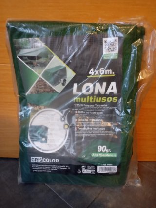 Lona Multiusos Impermeable 6x4m Verde