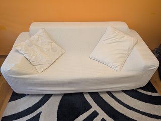 Sofá-cama 180x80cm en escay blanco