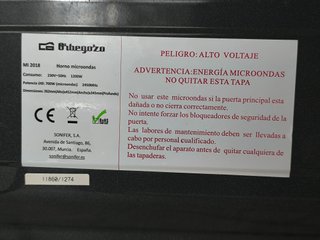 Microondas Orbegozo MI 2018 20L
