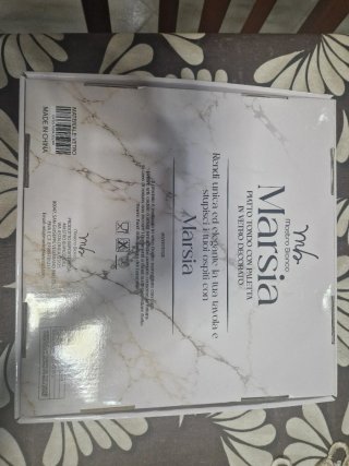 Piatto tondo con paletta in vetro made in Italy