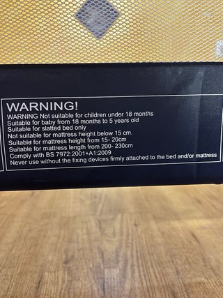 Barandilla anticaídas para cama