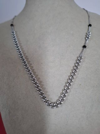 Collar Plata 925 Rodiado Granates 45cm