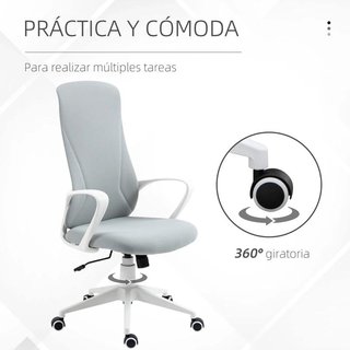 Silla Oficina Giratoria Basculante Ajustable Gris