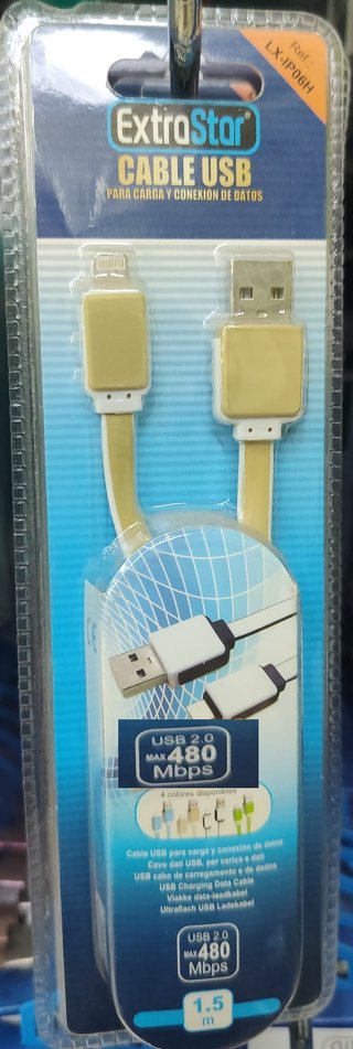 Cable USB ExtraStar 1.5m Carga y Datos