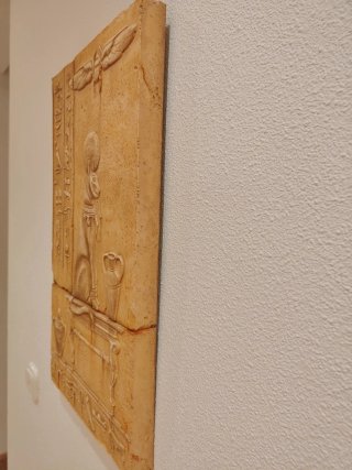 2 Cuadros Egipcios Antiguos de Piedra en relieve 5