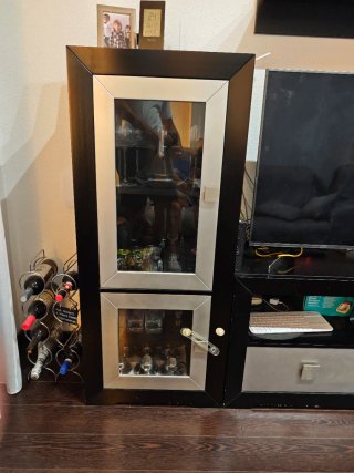 Mueble de salón completo negro y plata - 3 módulo
