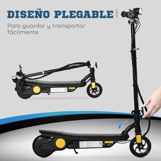 Patinete Eléctrico Niños 7-14 Años 12km/h Negro